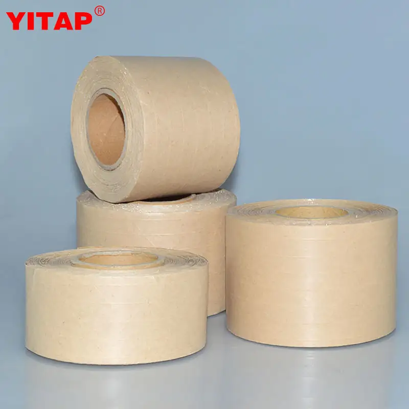 Box Sealing Water Activated Gummed Custom logo Printed kraft Paper Tape 1