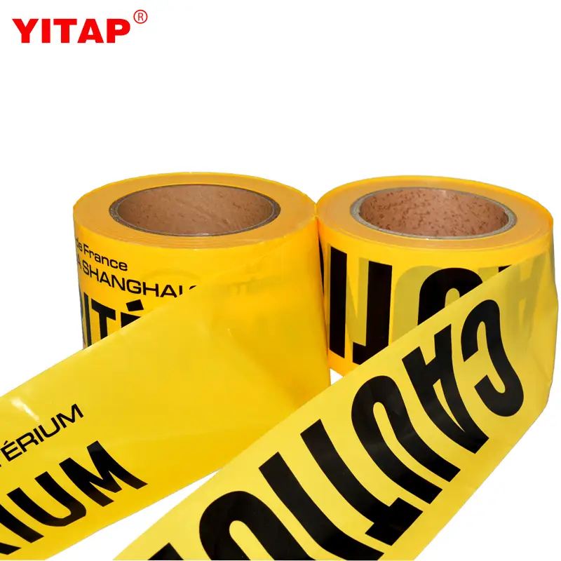 Good Quality Black Yellow Police Caution Tape for Barrier Warning 1