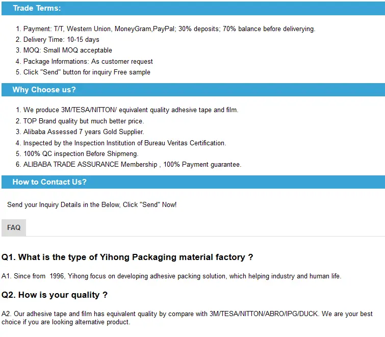 YITAP anti slip paper packing tape price for car printing 7