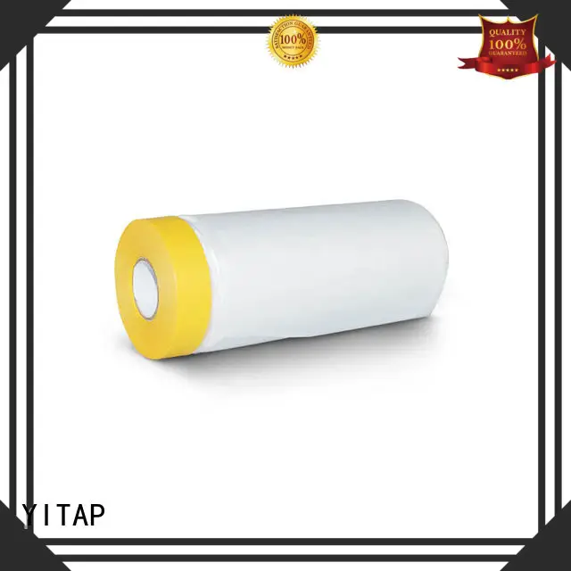 High Viscosity Car Protective Yellow Pre-Taped Masking Film2 1