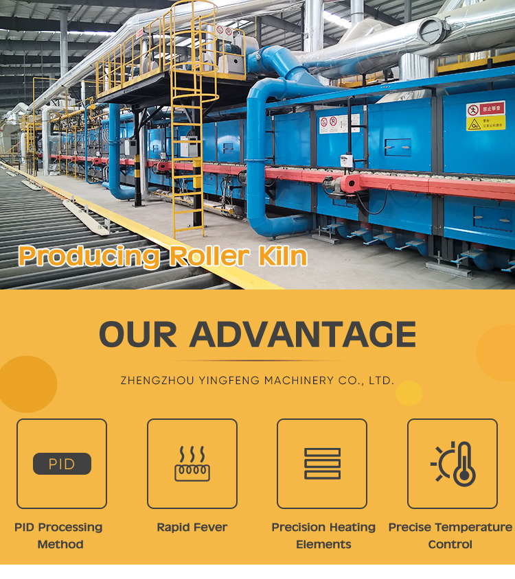 Yingfeng Machinery - Chinese Porcelain Ceramic Fire Continuous Tunnel Roller Kiln 1400c Roller Kiln For Tableware Roller kiln 8