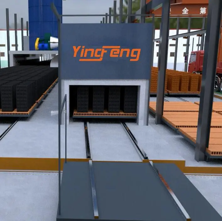 Yingfeng Machinery - Rotation Rotary Movable Revolving Circular Circle Burner Clay Brick Tunnel Kiln Brick kiln and tunnel dryer 1