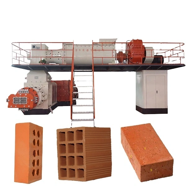 Yingfeng Machinery - JKY55 Red Clay Soil Hollow Brick Making Production Line Stage Vacuum Extruder Soil Brick Making clay brick extruder 1