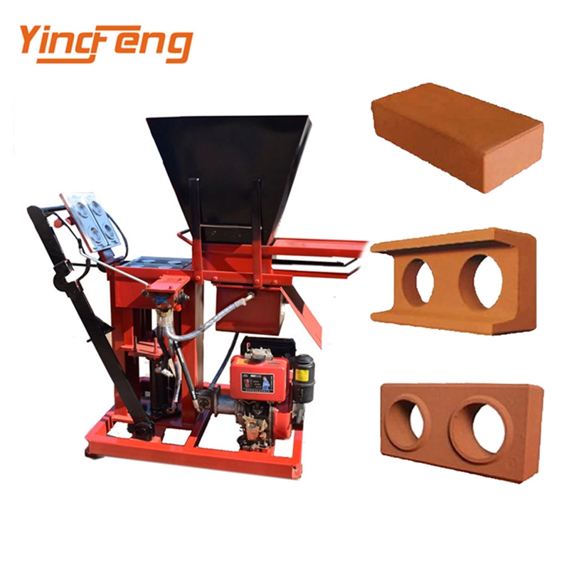 Yingfeng Machinery - Prensa hidráulica pequeña de alta calidad Eco 2-25 para ladrillos de arcilla, máquina para fabricar ladrillos entrelazados de suelo-cemento, prensa para ladrillos entrelazados 1