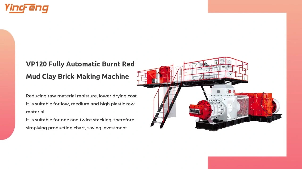 Máquina para fabricar ladrillos de arcilla roja cocida totalmente automática VP120 1