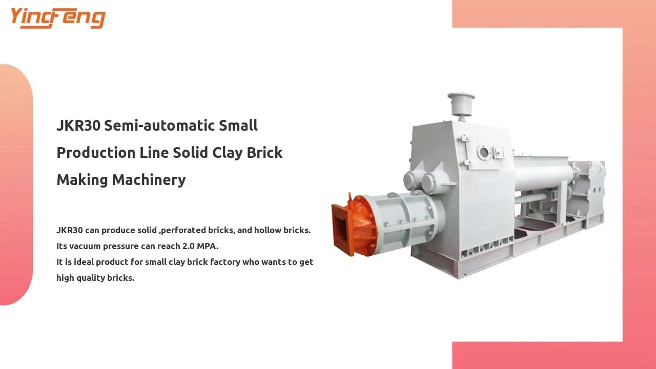 JKR30 Semi-automatic Small Production Line Solid Clay Brick Making Machinery 1