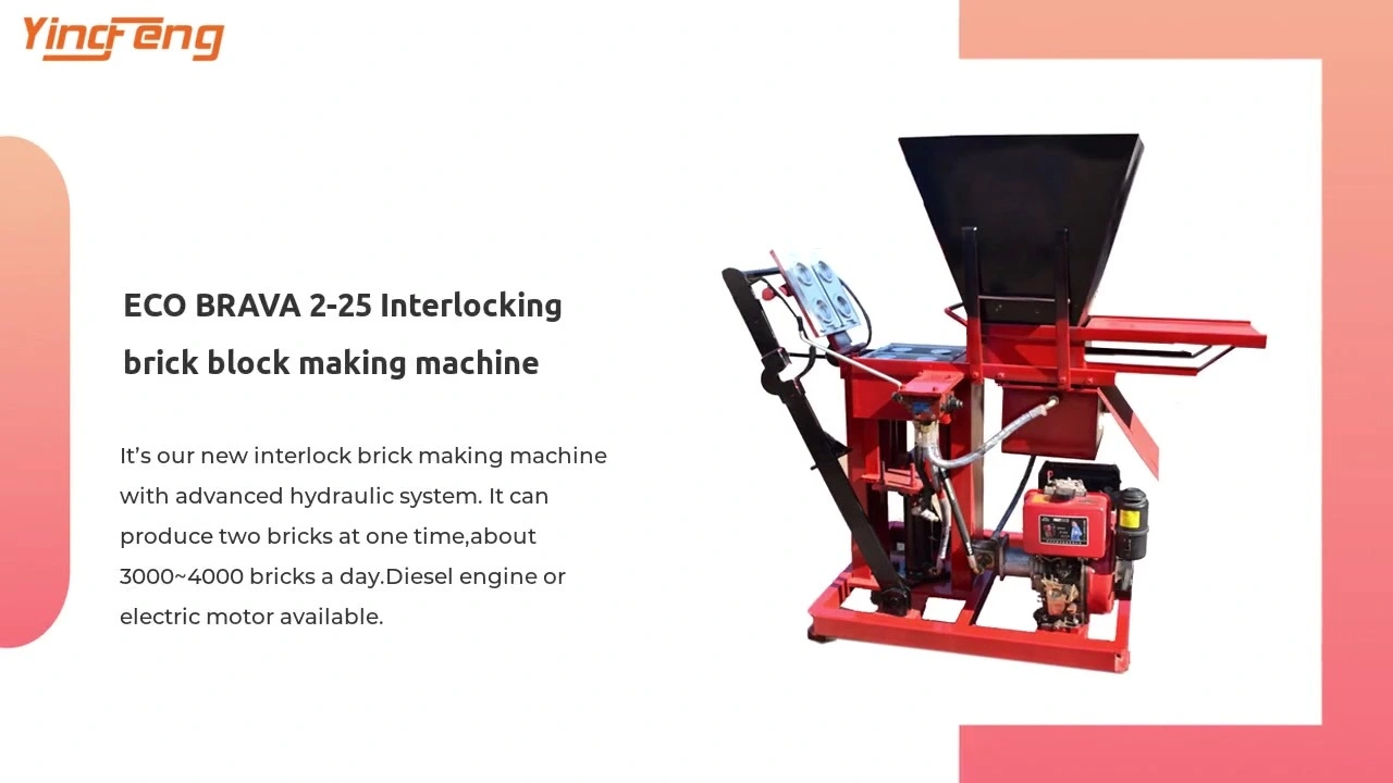 ECO BRAVA 2-25 Interlocking brick block making machine 1