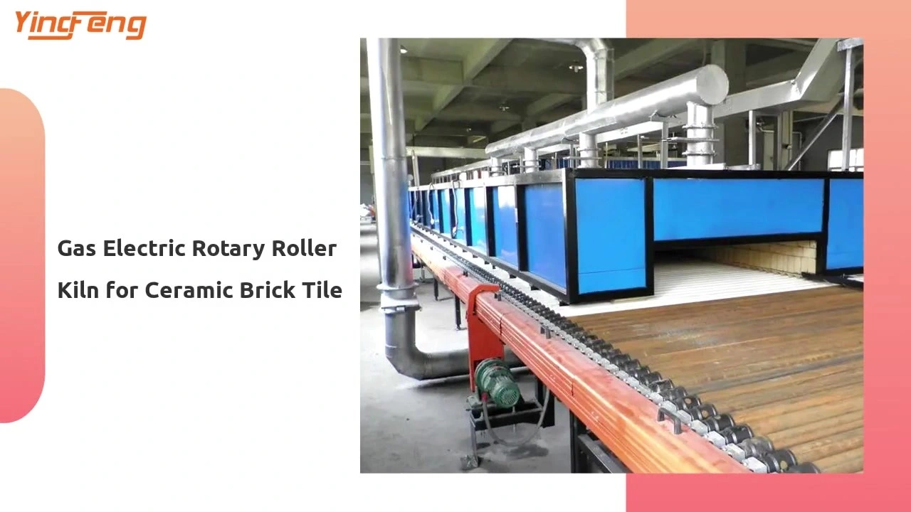 Gas Electric Rotary Roller Kiln for Ceramic Brick Tile 1