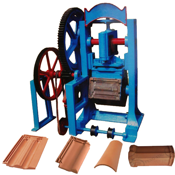  Pneumatic hydraulic clay roof tile making press machine 3