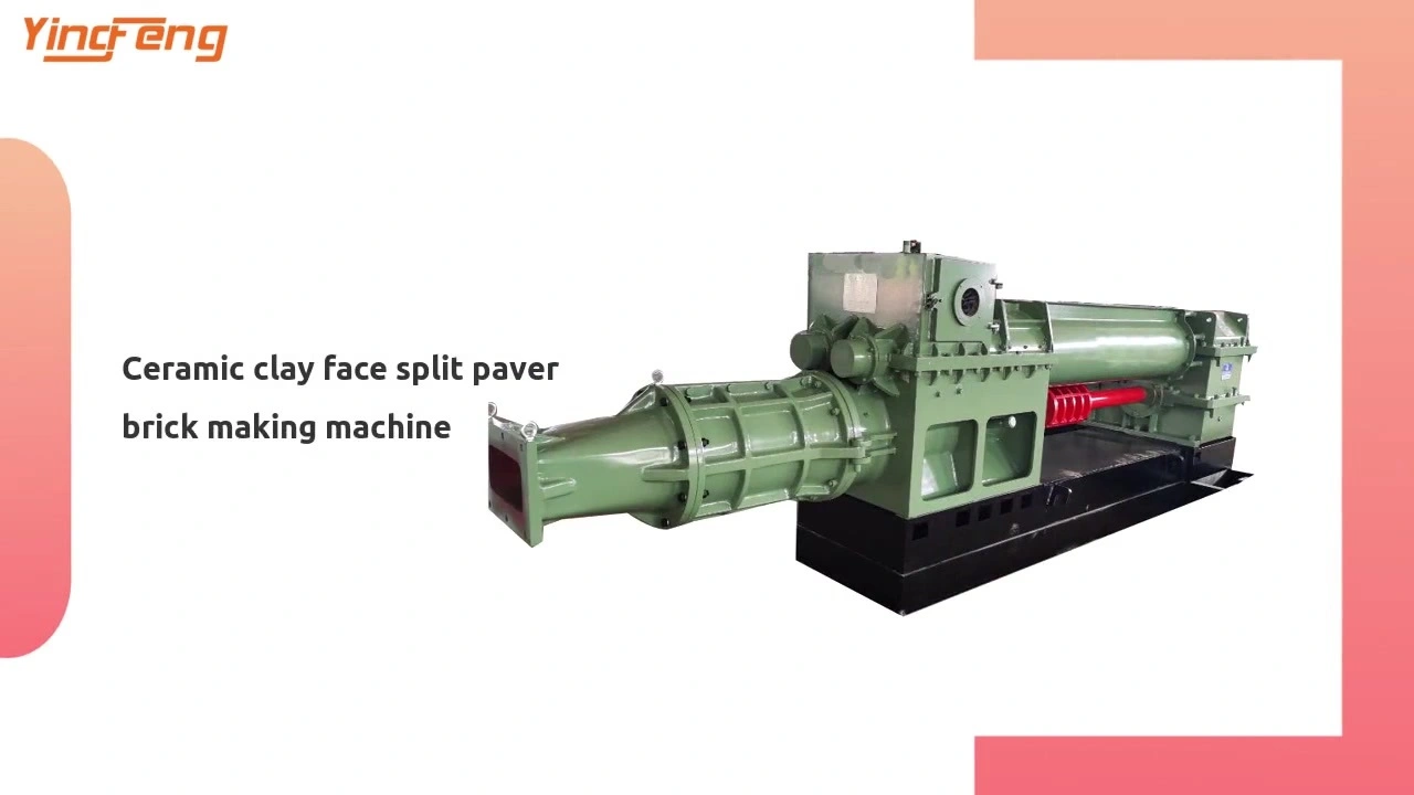 Máquina para fabricar adoquines de arcilla cerámica con cara dividida 1