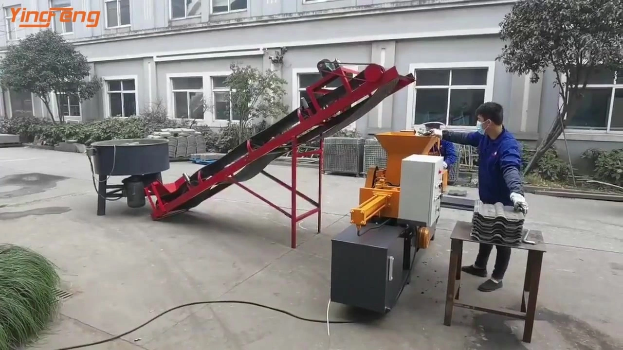 SM3 SM5 SM8 Small Scale Roller Press Concrete Tile Making Machine 1