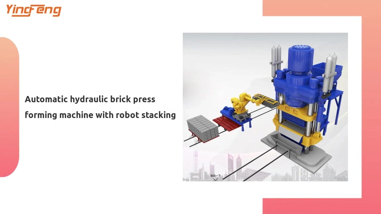 Automatic hydraulic brick press forming machine with robot stacking 1