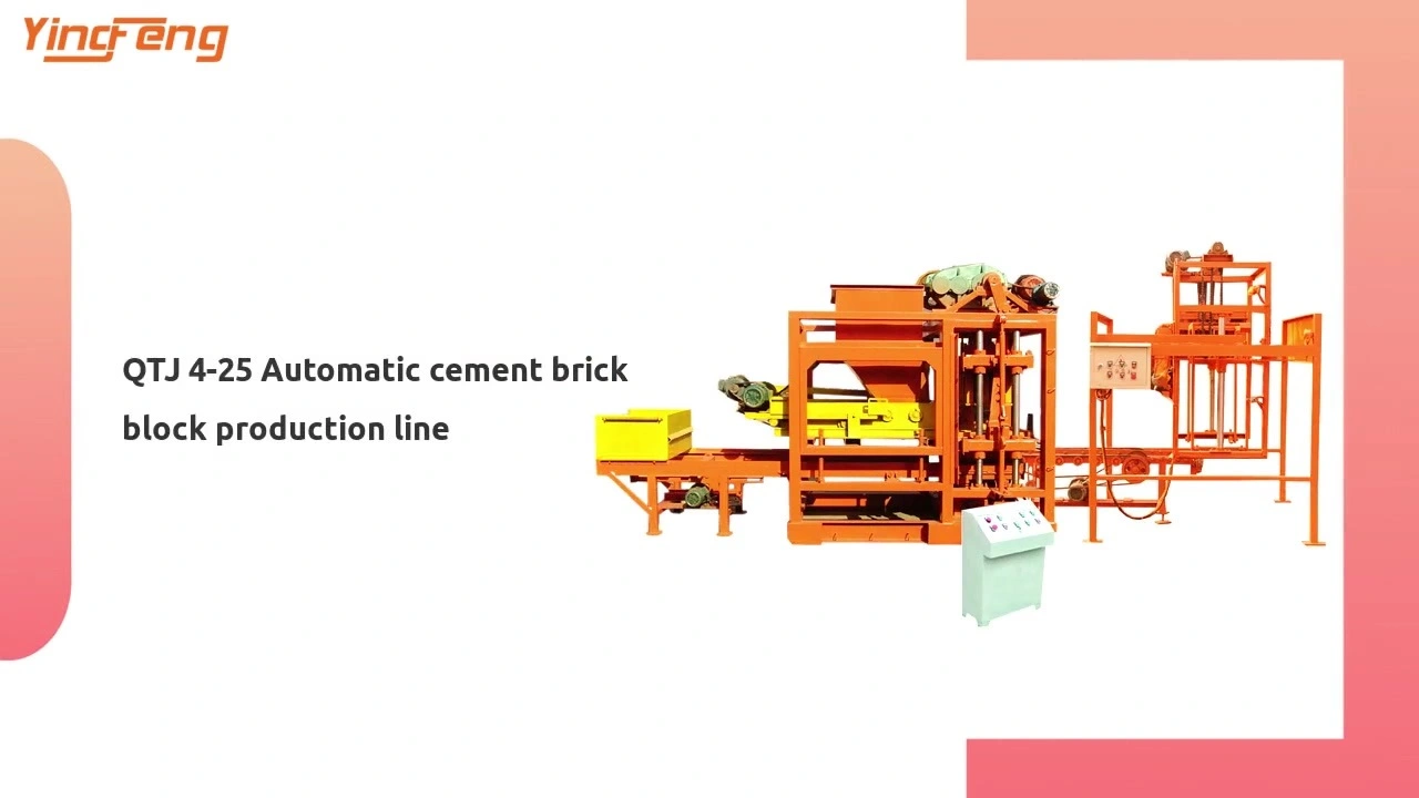 QTJ 4-25 Automatic cement brick block production line 1