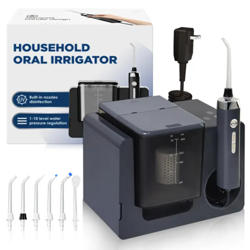 LP233 Phantom Grey Desktop Charging Water Flosser with 6 Tips 1