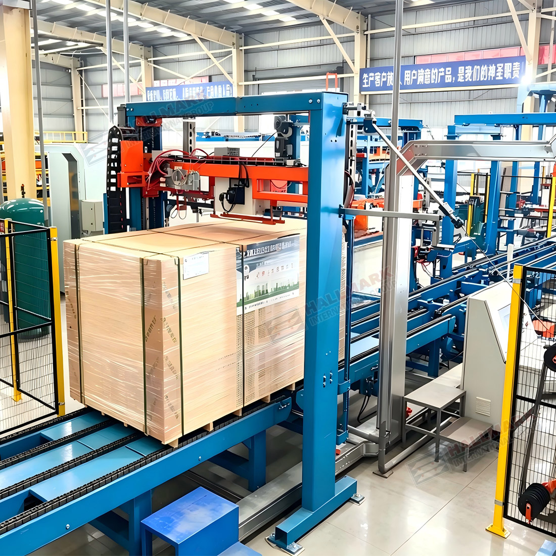 Fully Automatic Wood-Based Panel Sorting & Packaging Line | HallMark