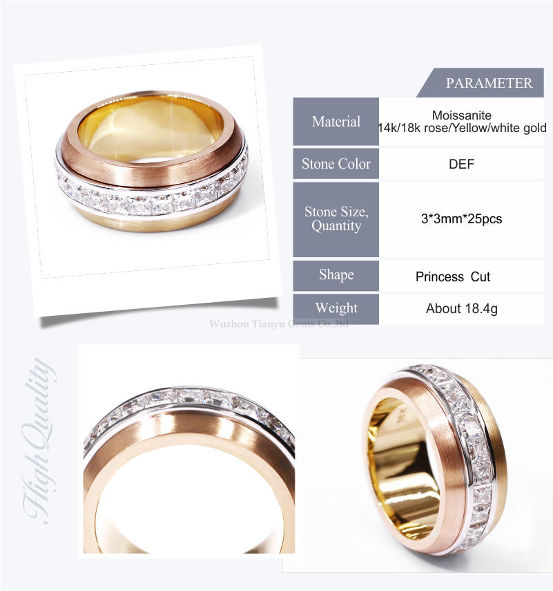 Wholesale mens engagement and wedding ring set Company | Tianyu gems 7