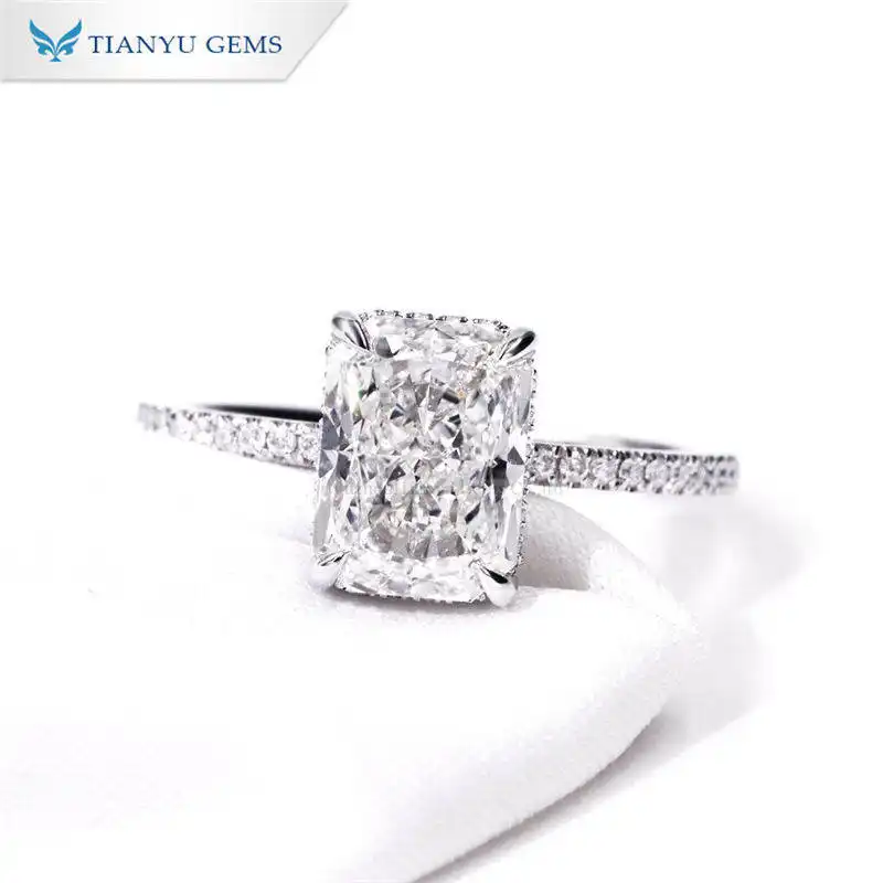Tianyu Gems 2.30 carats H color VS2 clarity 14K white gold exquisite and elegant  lab cultivation diamond ring 1