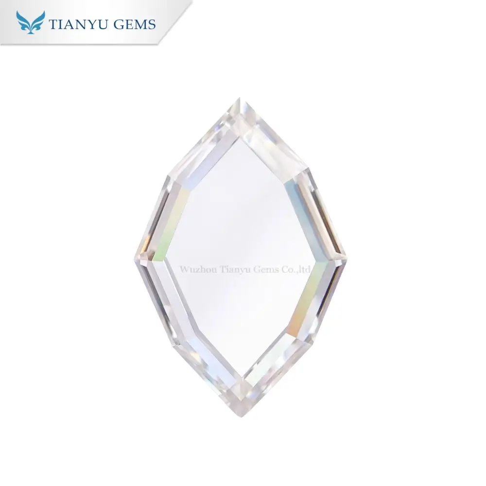 White Marquise Portrait Cut Moissanite Diamon 1