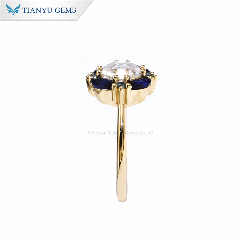 Moissanite Sapphire Ring - Vintage Beauty & Modern Elegance 6