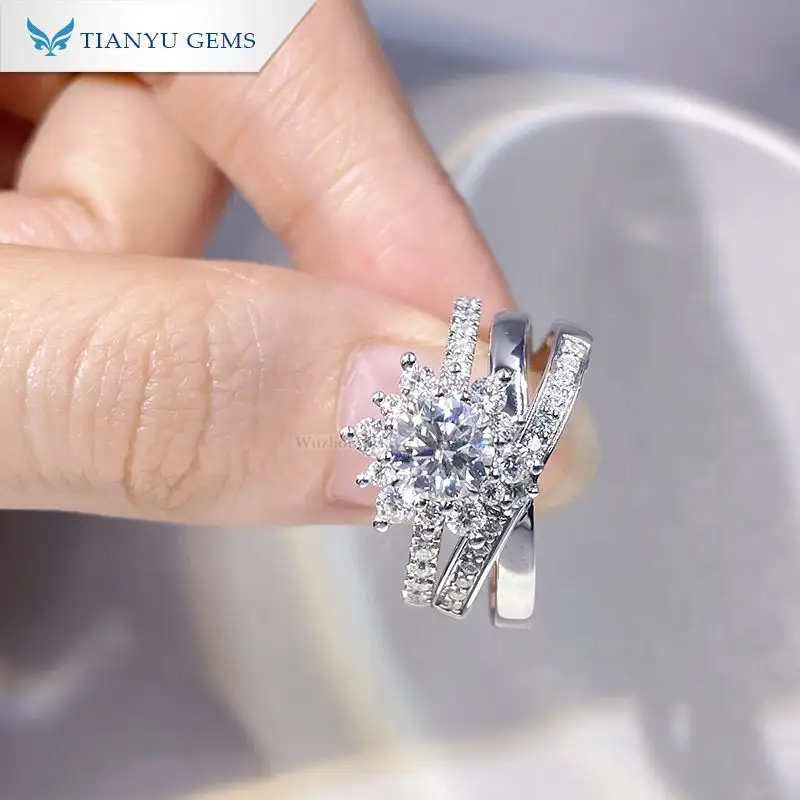 Custom diamond ring set Manufacturers Manufacturer | Tianyu gems 4