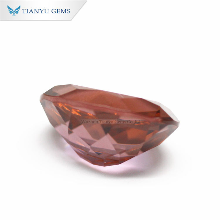 #5 Brown Yellow Color Change Oval Cut Synthetic Gemstone Nanosital 9