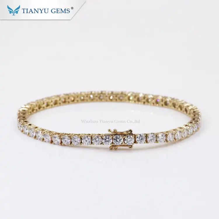 14k White God Moissanite Tennis Bracelet 1