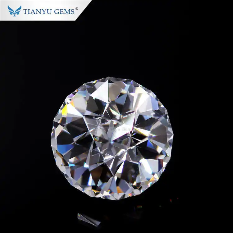 Tianyu gems Jubilee cut 6.5mm DEF colorless white synthetic diamond moissanite price per carat 1