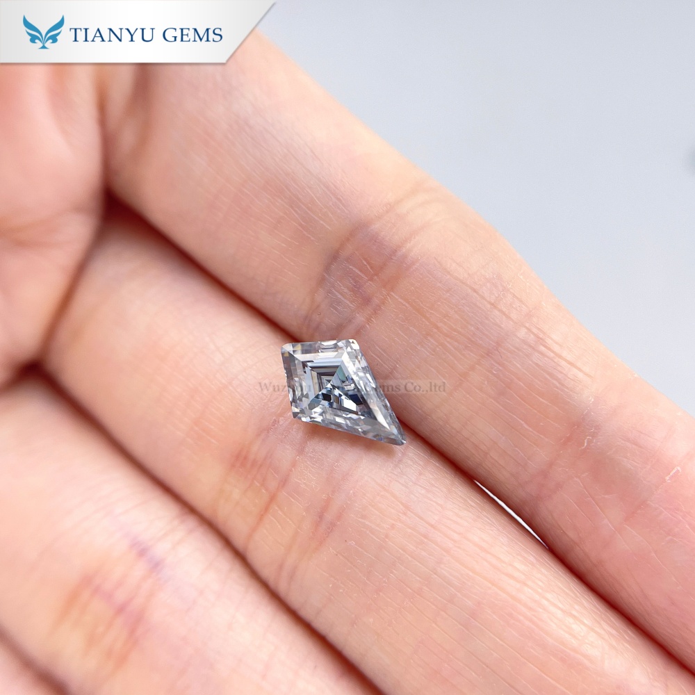 Wholesale Kite Cut Grey Blue Moissanite Diamond 7