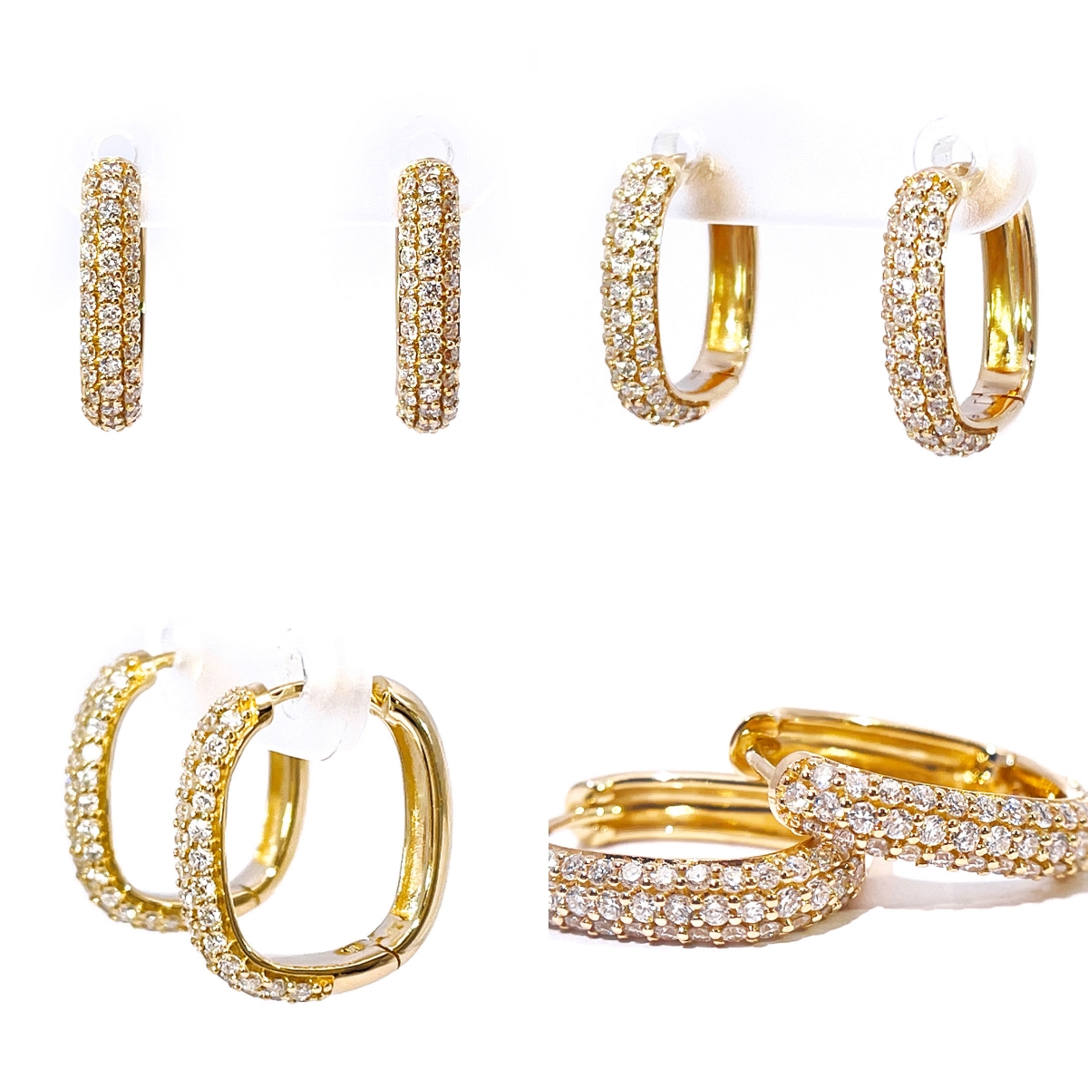 Tianyu Gems  Lab Grown Diamond Hoop Earring For Women 14k Gold 9