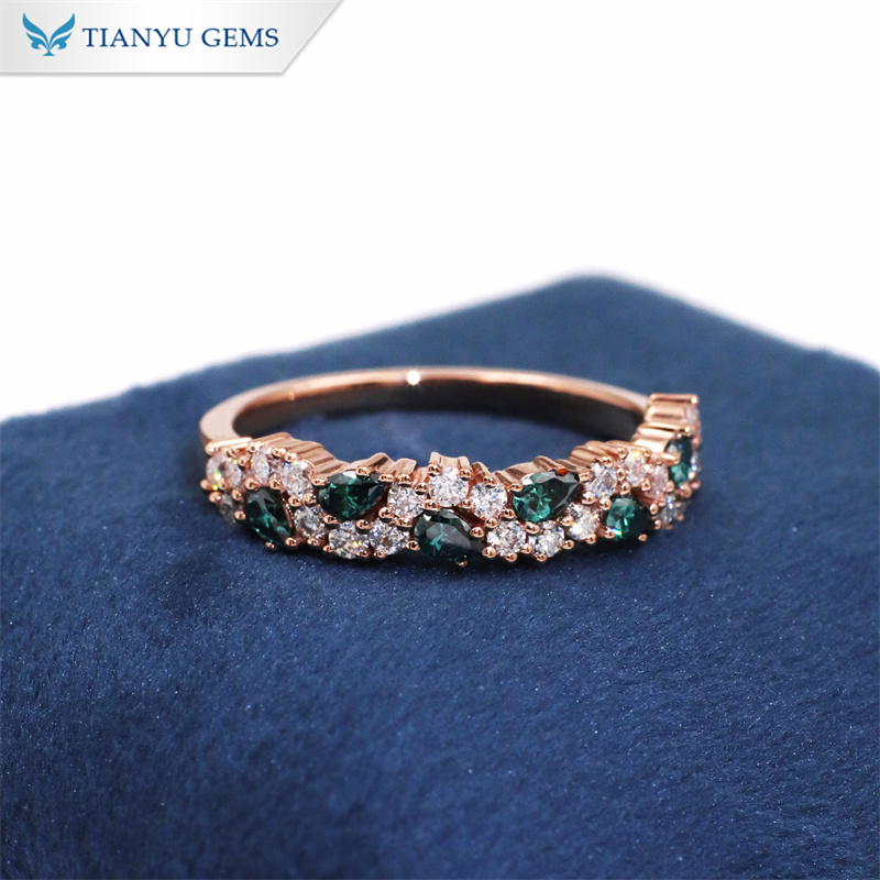 Custom diamond womens wedding band Company Manufacturer | Tianyu gems 2