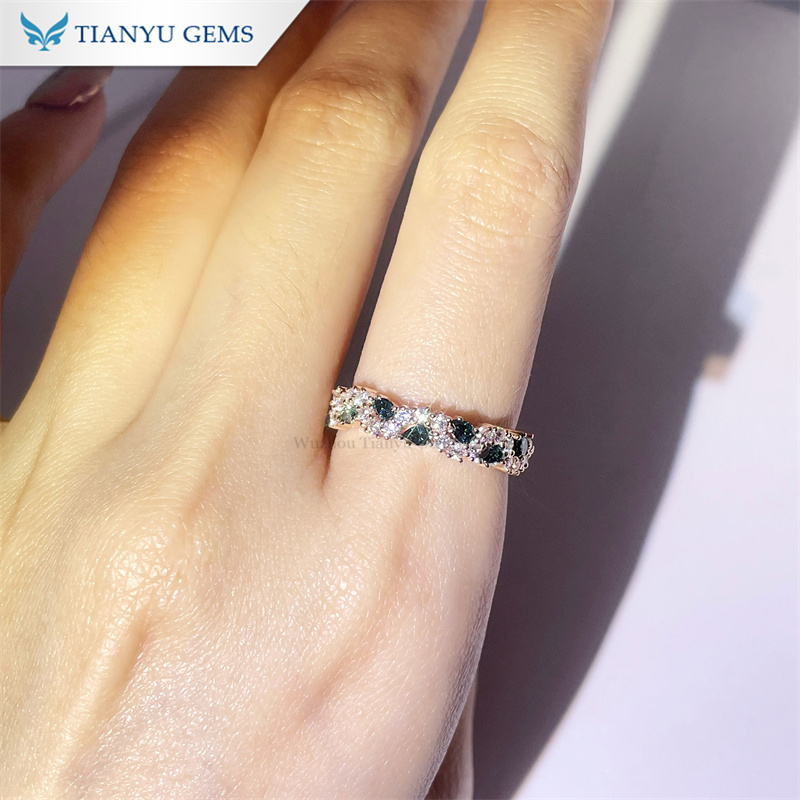 Custom diamond womens wedding band Company Manufacturer | Tianyu gems 4