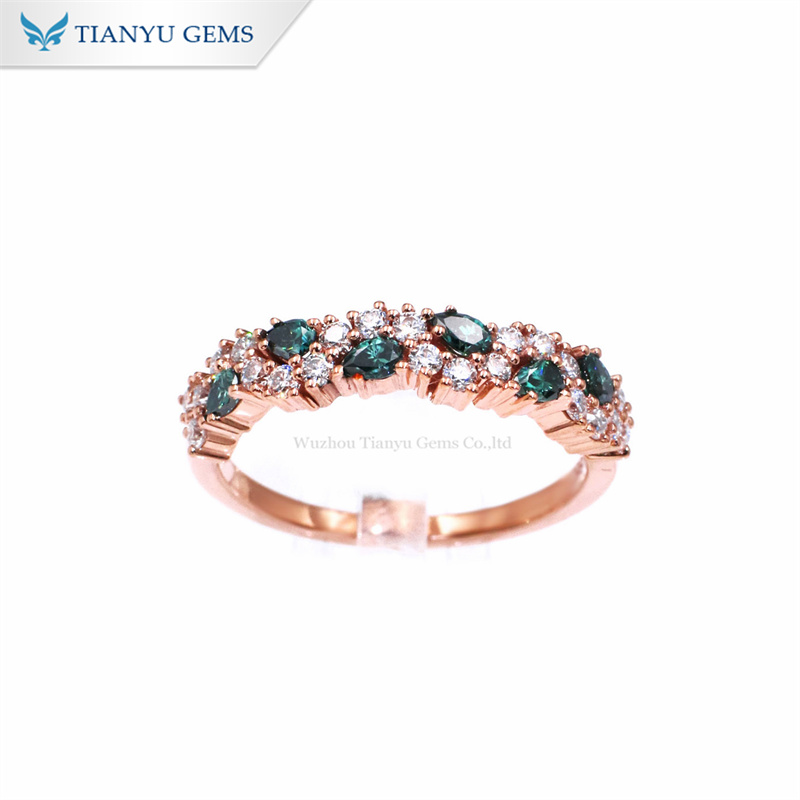 Custom diamond womens wedding band Company Manufacturer | Tianyu gems 3