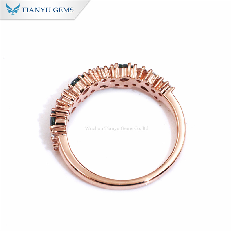 Custom diamond womens wedding band Company Manufacturer | Tianyu gems 6