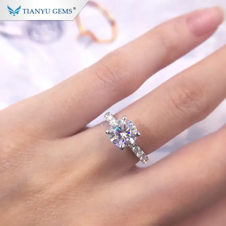 Custom contemporary engagement rings Factory | Tianyu gems 3