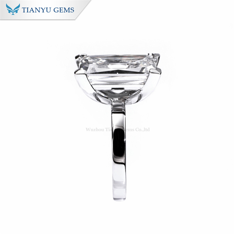 Tianyu Gems Octagon Criss Cut Moissanite Solitaire Ring 14k Moissanite Ring 3