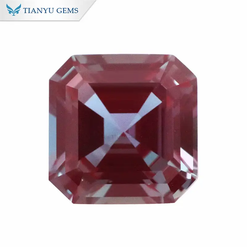 Asscher Cut Lab Created Alexandrite Stone 1