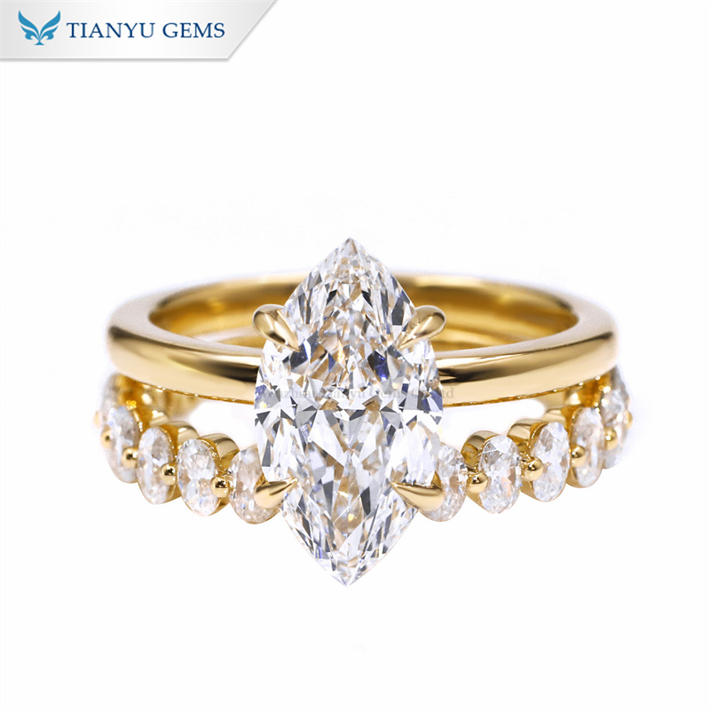 Wholesale affordable wedding ring sets for her Suppliers | Tianyu gems 2
