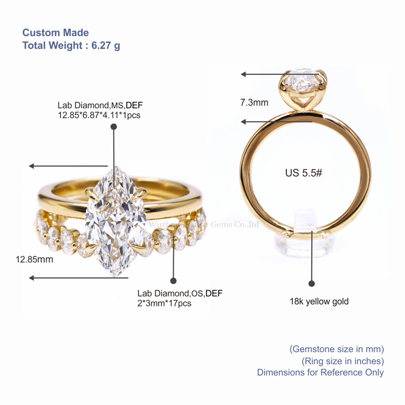 Wholesale affordable wedding ring sets for her Suppliers | Tianyu gems 5