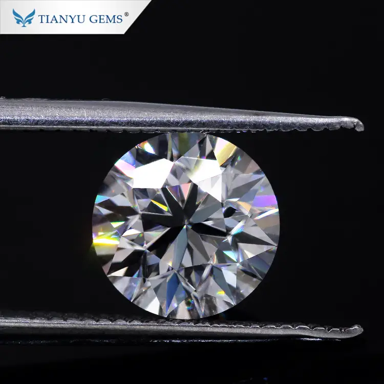 Tianyu gems Round OEC Heart and Arrow cut Moissanite Diamond 1