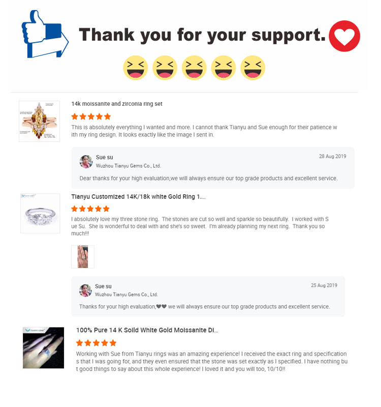 Quality Tianyu gems cushion cut moissanite 1ct white gold material wedding ring for men Manufacturer 11