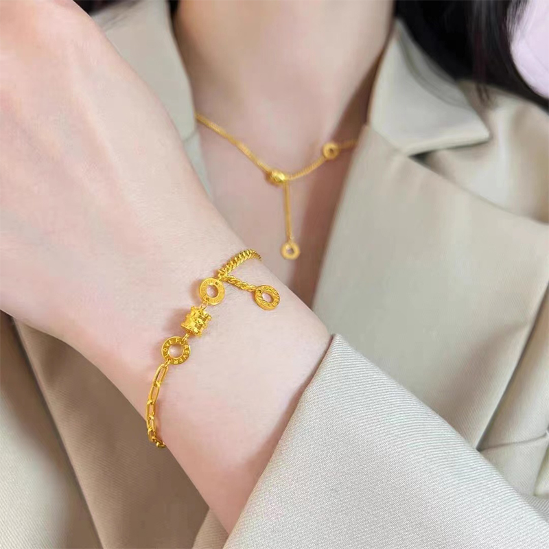 Tianyu Gems customized small waist bracelet 24k gold jewelry fashion bracelet 7