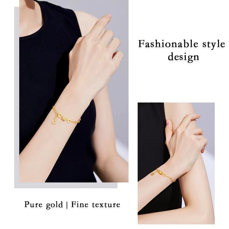 Tianyu Gems customized small waist bracelet 24k gold jewelry fashion bracelet 4
