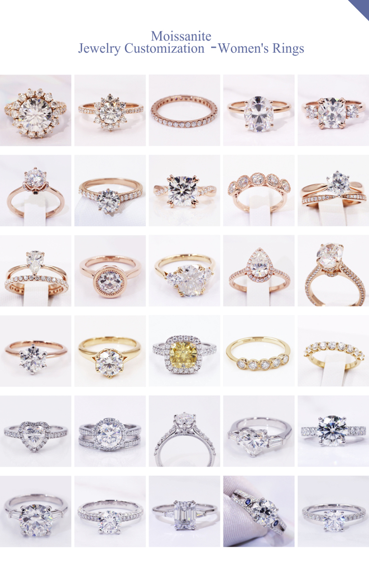 Tianyu Gems New Products 14k Rose Gold 1ct Moissanite Diamonds Charm Earring for Daily Wear