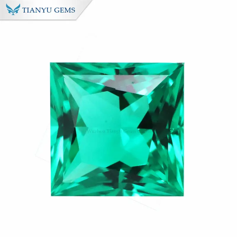 Customized Princess Cut Hydrothermal Emerald Manufacturers From China | Tianyu gems 1