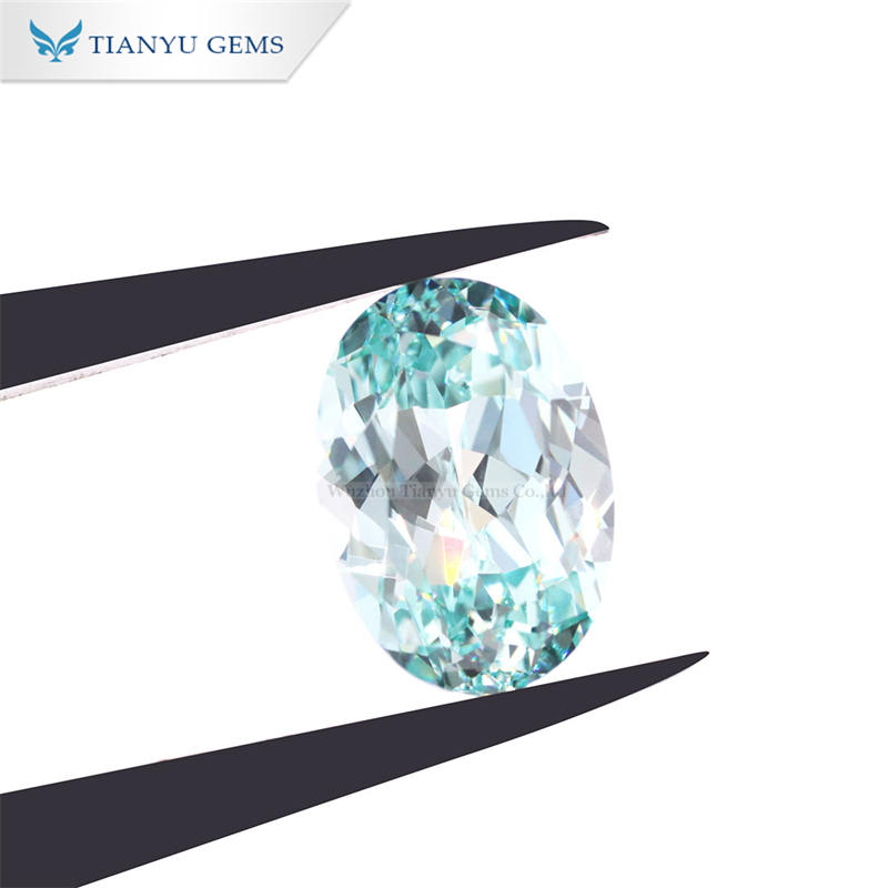 Tianyu Gems 7*10mm Natural Oval Cut Lab Grown Paraiba Stone 8