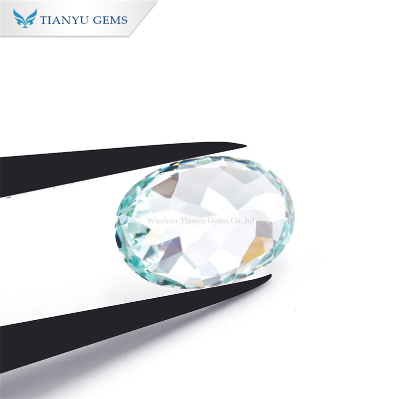 Tianyu Gems 7*10mm Natural Oval Cut Lab Grown Paraiba Stone 9