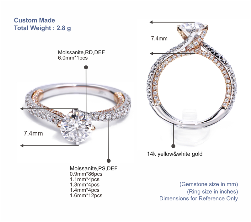 Custom laboratory created diamond rings Company Manufacturer | Tianyu gems 5