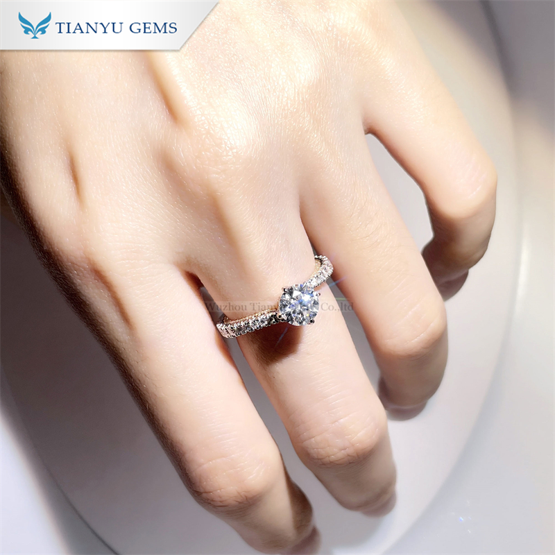 Custom laboratory created diamond rings Company Manufacturer | Tianyu gems 4