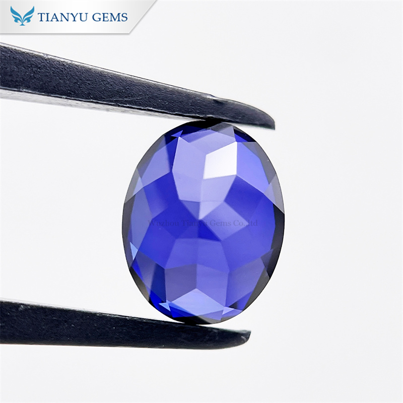 8*10mm Oval Cut Royal Blue Lab Created Sapphire Wholesale 9