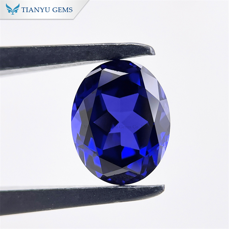 8*10mm Oval Cut Royal Blue Lab Created Sapphire Wholesale 8